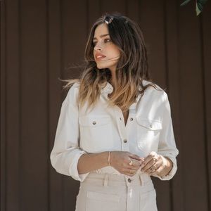 Rollas Cream Slouch Top 🤍